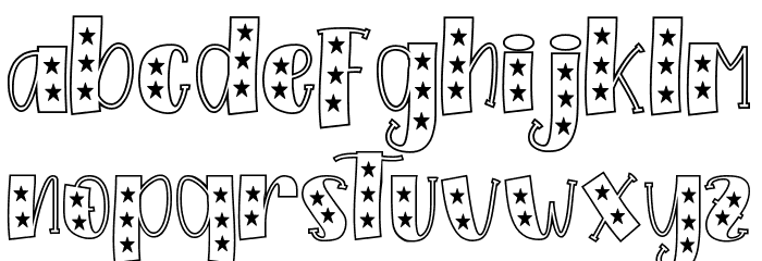 Christmas STARS Font LOWERCASE