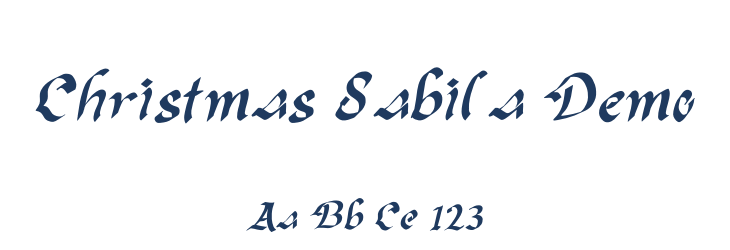 Christmas Sabila Demo Font Preview
