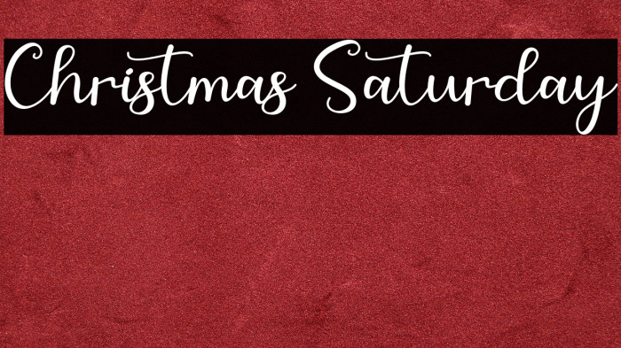 Christmas Saturday Example 2