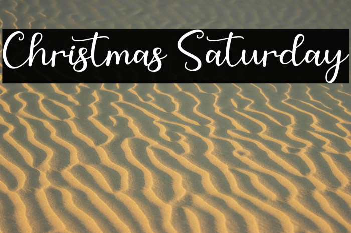 Christmas Saturday Example 3