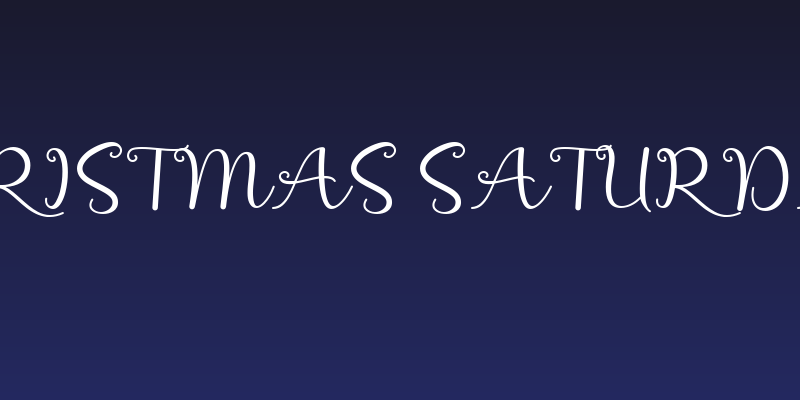 Christmas Saturday Social Header
