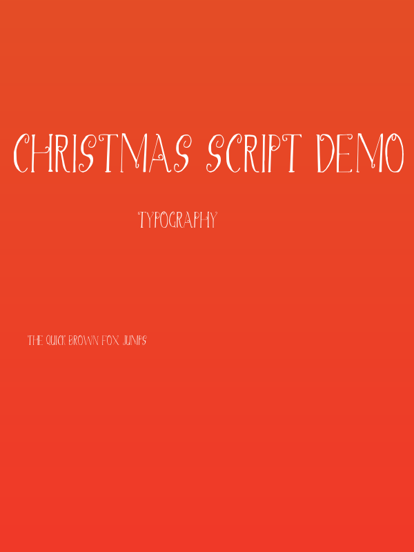 Christmas Script Demo Poster