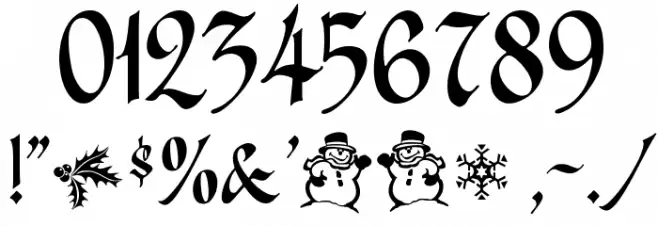 Christmas ScriptC Font OTHER CHARS