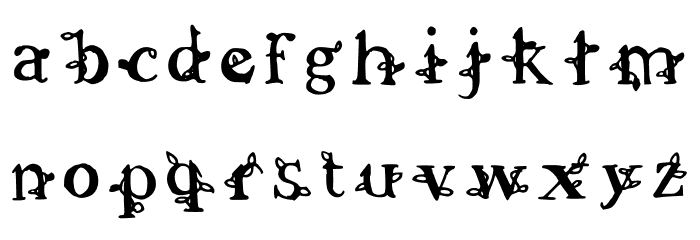 Christmas Serif Regular Font LOWERCASE