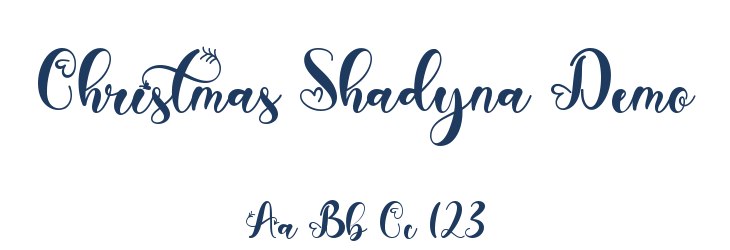 Christmas Shadyna Demo Font Preview