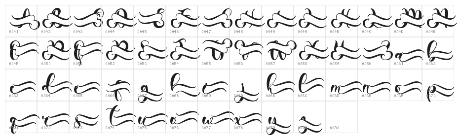 Christmas Shadyna Monogram Demo Character Map