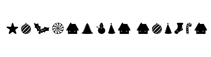Christmas Shapes  Frei Schriftart Herunterladen