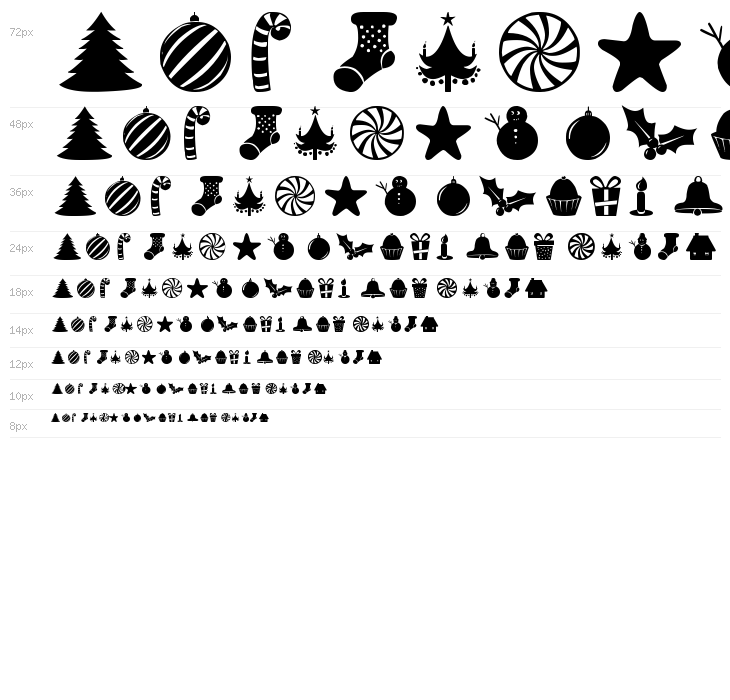 Christmas Shapes Waterfall