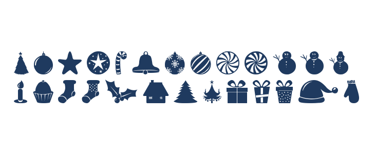 Christmas Shapes Lowercase
