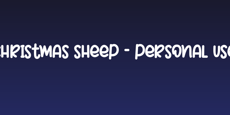 Christmas Sheep - Personal Use Social Header
