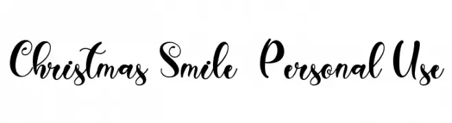 Christmas Smile - Personal Use baixar fontes gratis
