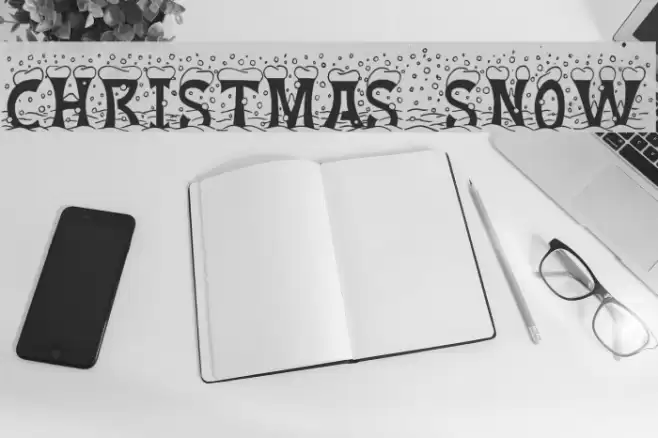 Christmas Snow Font examples