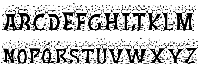 Christmas Snow Font LOWERCASE