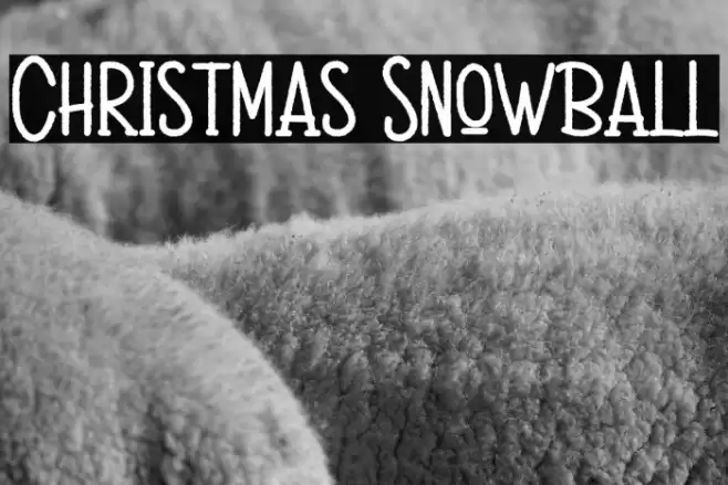 Christmas Snowball Font examples