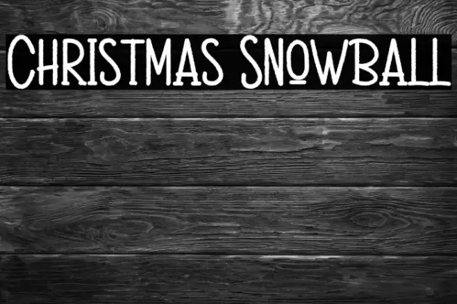 Christmas Snowball Font examples