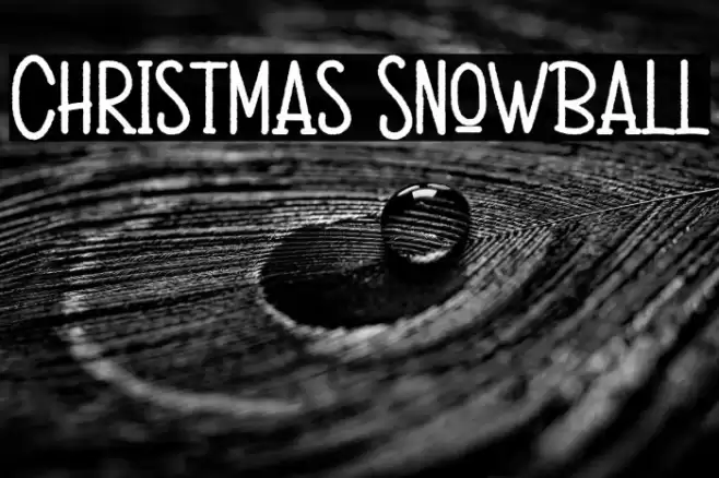 Christmas Snowball Font examples