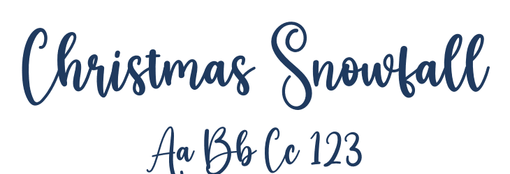 Christmas Snowfall Font Preview