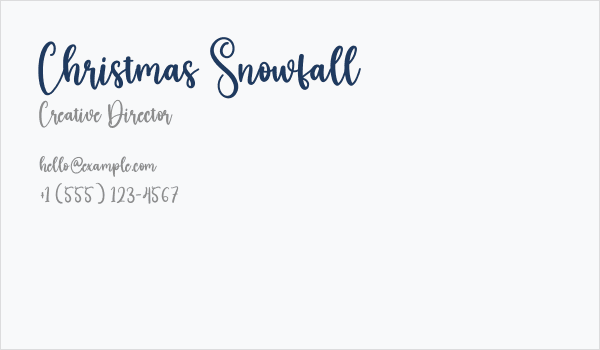 Christmas Snowfall Business Card