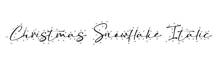 Christmas Snowflake Italic  Frei Schriftart Herunterladen