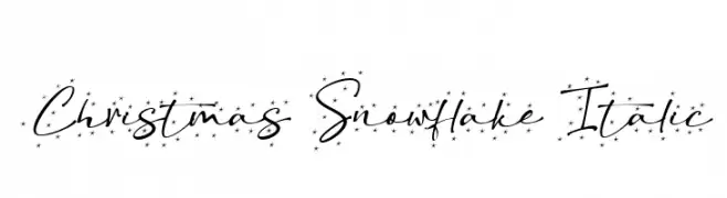 Christmas Snowflake Italic  baixar fontes gratis