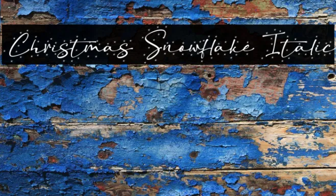 Christmas Snowflake Italic Example 1