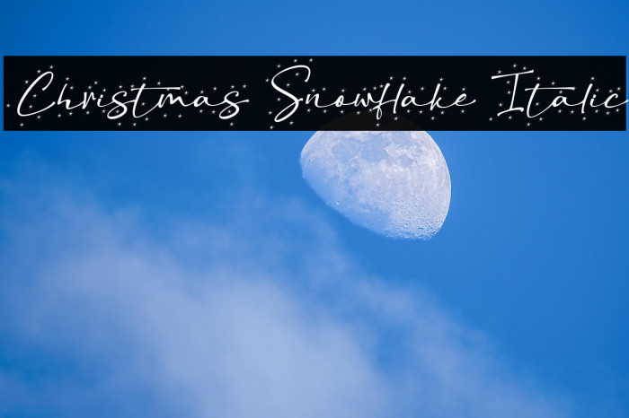 Christmas Snowflake Italic Example 2
