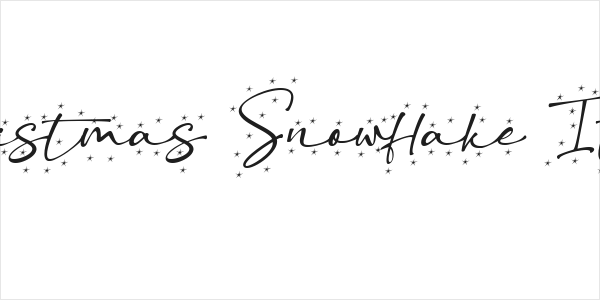 Christmas Snowflake Italic Logo