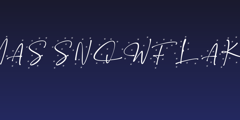 Christmas Snowflake Italic Social Header