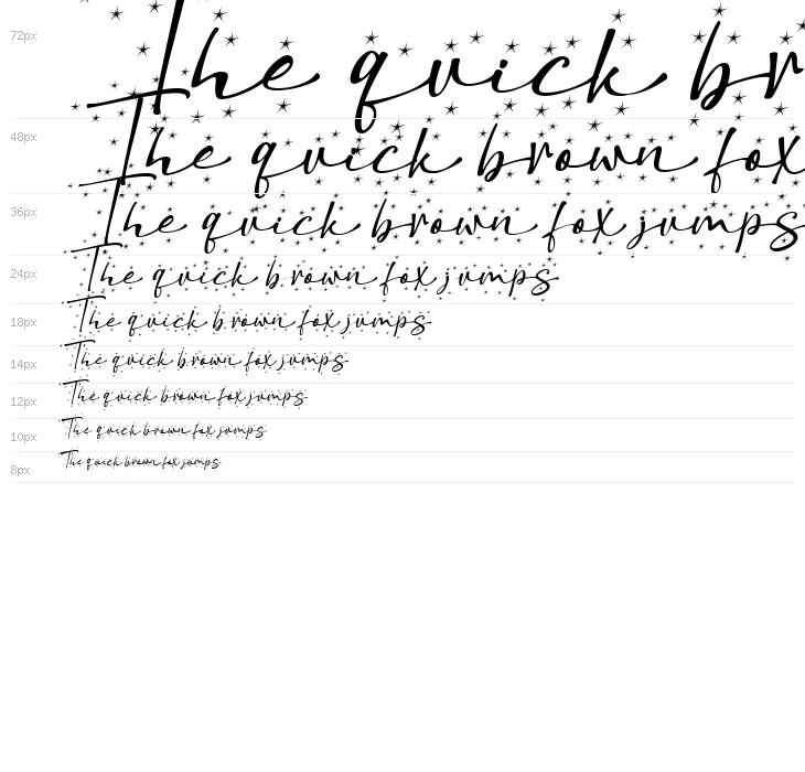 Christmas Snowflake Italic Waterfall