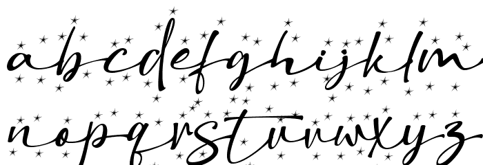 Christmas Snowflake Italic Font LOWERCASE