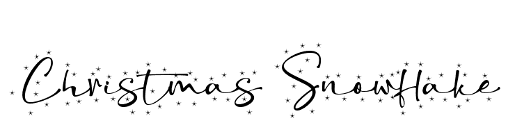 Christmas Snowflake Schriftart