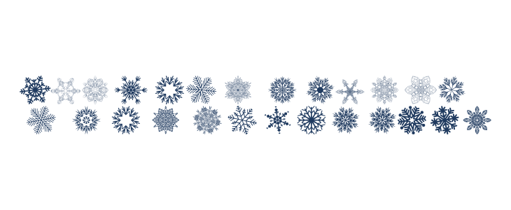 Christmas Snowflakes Uppercase