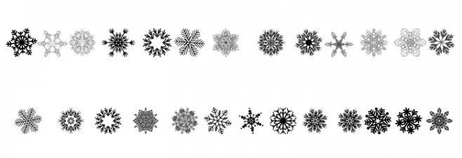 Christmas Snowflakes Polices MAJUSCULES