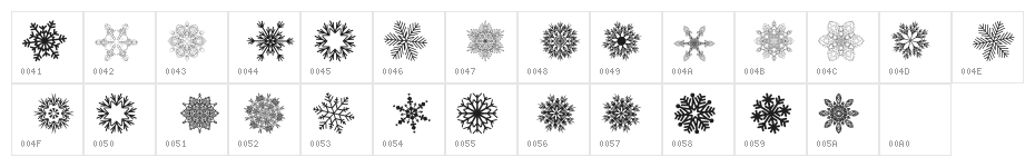 Christmas Snowflakes Character Map