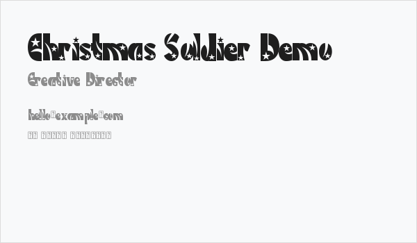 Christmas Soldier Demo Business Card