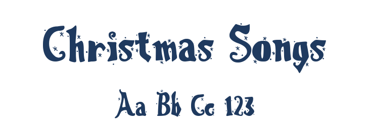 Christmas Songs Font Preview