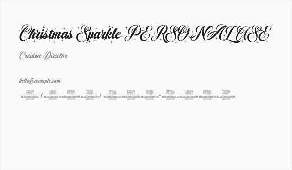 Christmas Sparkle PERSONAL USE Business Card