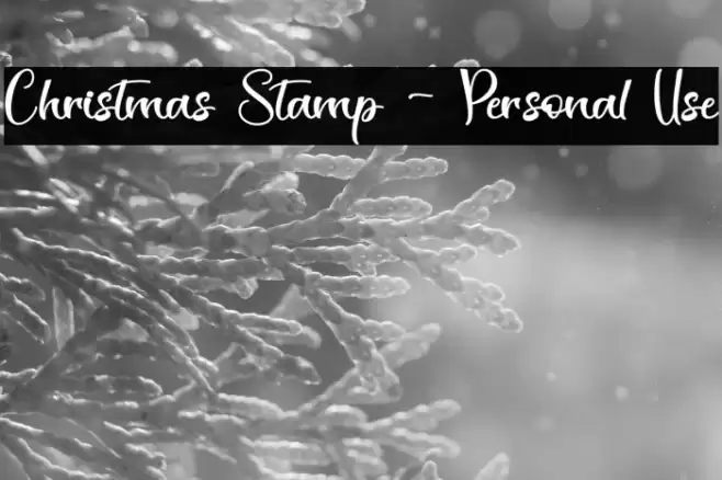 Christmas Stamp - Personal Use Font examples