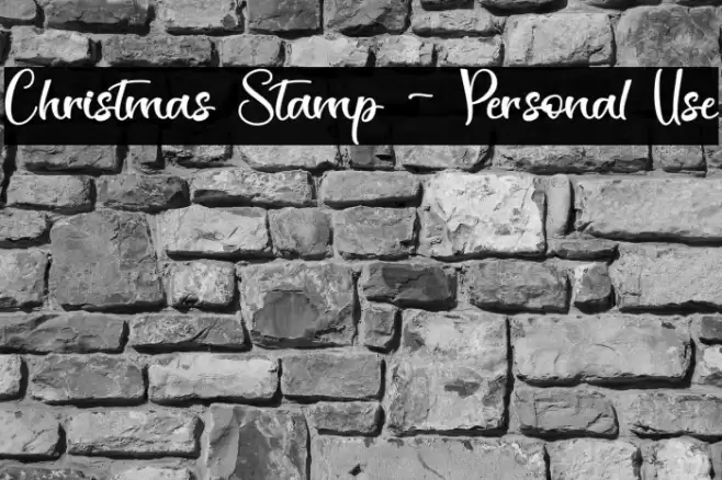 Christmas Stamp - Personal Use Font examples