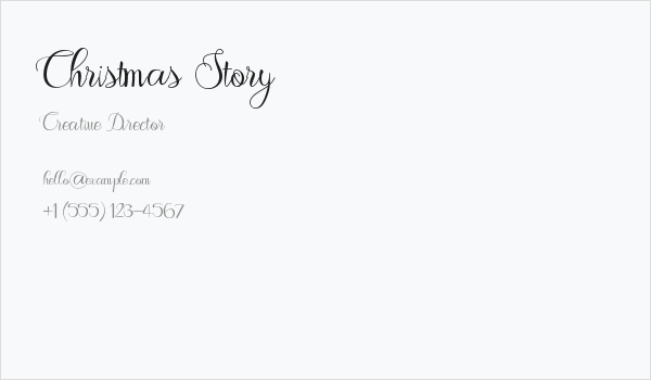Christmas Story Business Card