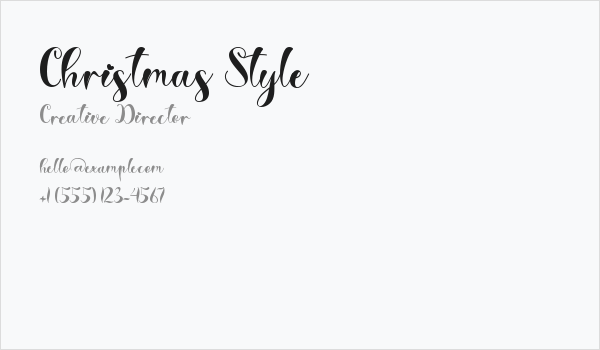 Christmas Style Business Card