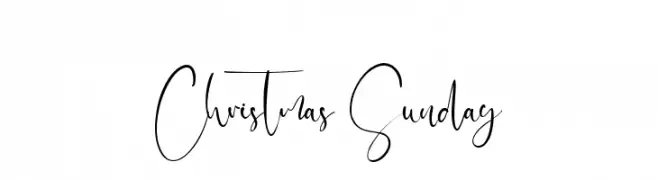 Christmas Sunday  Fuentes Gratis Descargar