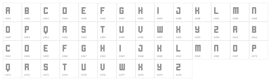 Christmas Sweater Regular Character Map
