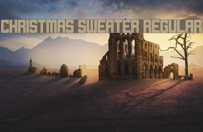 Christmas Sweater Regular Fonte examples
