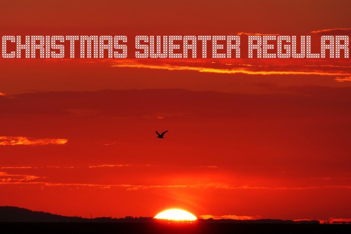 Christmas Sweater Regular Fonte examples