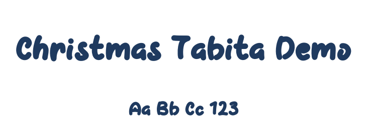 Christmas Tabita Demo Font Preview