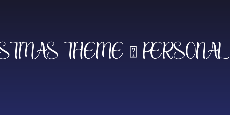 Christmas Theme - Personal Use Social Header