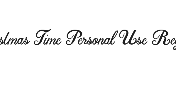 Christmas Time Personal Use Regular Logo