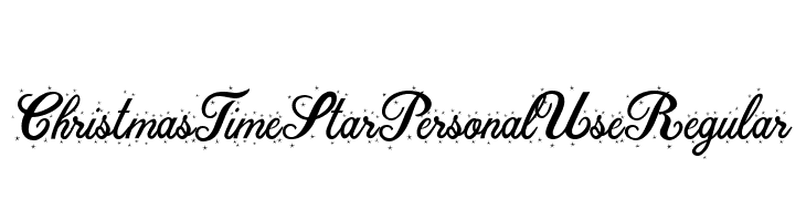Christmas Time Star Personal Use Regular  Free Fonts Download