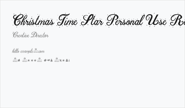 Christmas Time Star Personal Use Regular Business Card